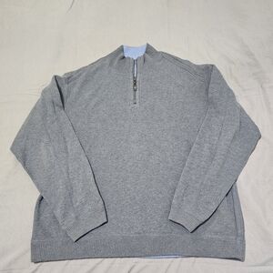Tommy Bahama Men's Gray Zip-Up Sweater
